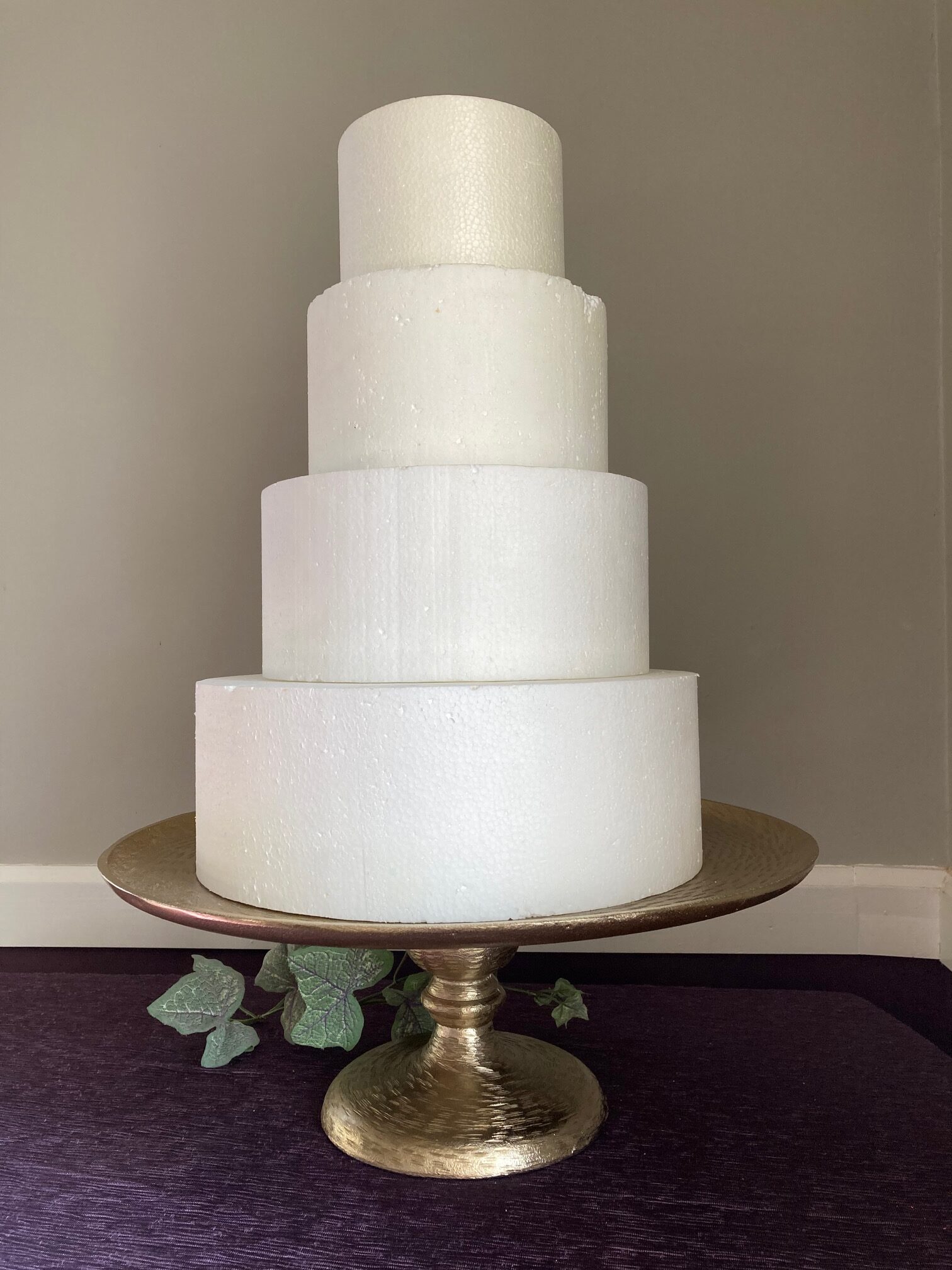 Large Gold Cake Pedestal
